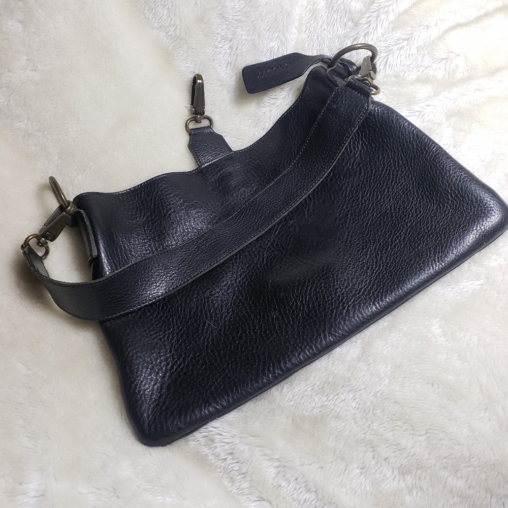 JACONO Parma Italian black leather shoulder purse - Picture 7 of 8
